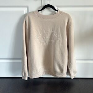 White Fox Crewneck Sweatshirt - Cream